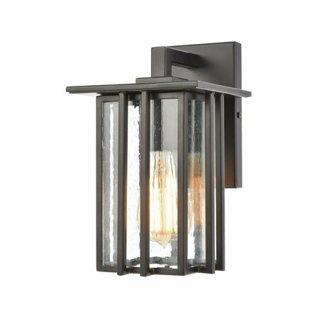 ELK LIGHTING Radnor 1-Light sconce In Matte Black With seedy Glass 46690/1